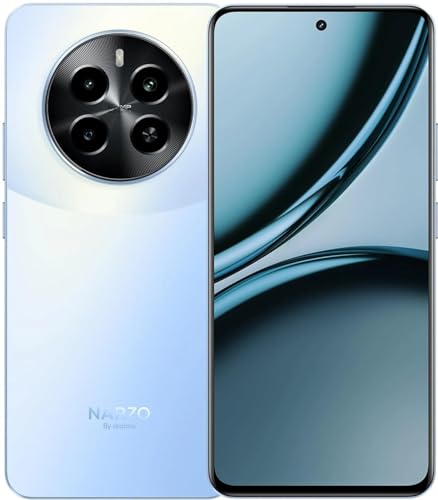 Image of realme Narzo 70 5G (Ice Blue, 6GB RAM, 128GB Storage) | 120Hz AMOLED Display | 50MP AI Camera | 5000mAh Battery | High Performance 5G Smartphone