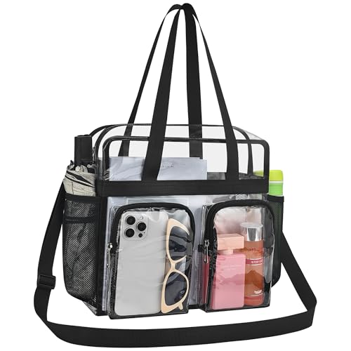 Oraben Clear Bag for Stadium Events 12x6x12 Gym Totes Clear Tote Bag for Women Transparent Lunch Bag for Work Sports Concert