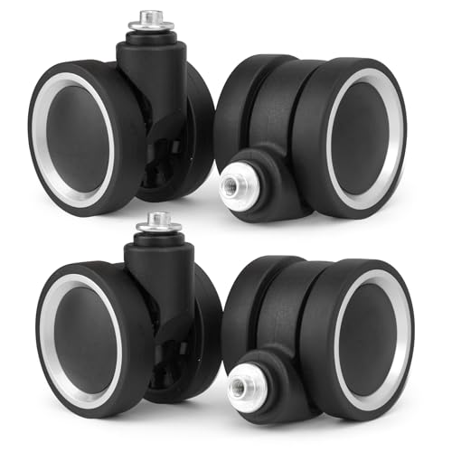 Zoofen Luggage Wheels Replacement 4 pcs Suitcase Replacement Wheels Wear-Resistant Spinner Wheels for Most Suitcase Repair(ZLN-A39,Black)
