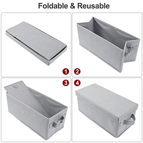 UENTIP CD Storage Box - Pack of 2 - 13.2"x5.9"x5.3", Holds 165 Discs in Sleeves or 60 CDs in Slim Cases - Grey - Image 4