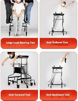 Upright Walker,Mobility Walking Aid 8 Wheels Upright Walker Upright Rollator Walker with Seat for Seniors and Disabled Adults for Seniors with Seat and Armrests