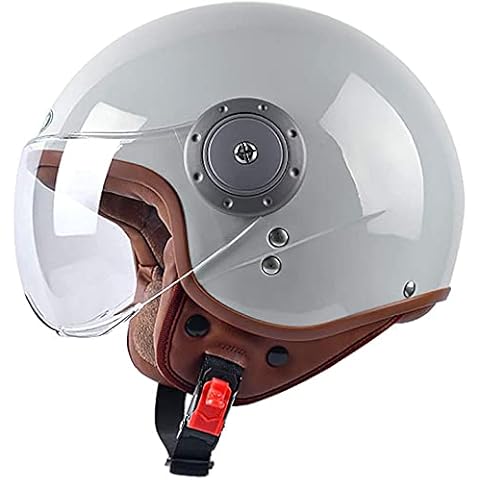 NZGMA Vintage Motorcycle Scooter Crash Half Helmet Unisex-Adult Summer Classic Retro Motorbike Open Face Helmet Youth Biker Cruiser Moped Jet Helmets ECE Approved (52-62cm) Cover