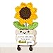 Glydein Thank You Gifts for Women Men, Handmade Positive Sunflower Crochet Decor, Cute Thank You Gift with Warm Card for Friend Family, Appreciation Gifts for Teacher Boss Coworkers Doctor Nurse