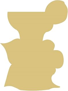 Margarita Glass Cutout Unfinished Wood Mexican Drink Home Décor Door Hanger MDF Shape Canvas Style 3 (6")