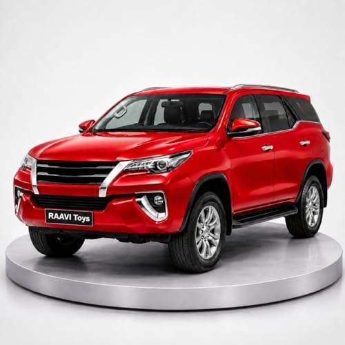 Image of Fortuner 1:32 Scale Die-Cast Pull Back Metal SUV Car | Openable Doors, Boot, Light & Musical Toy for Boys | Realistic Design with Smooth Action Premium Toy Car for Kids (Red)