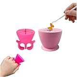 2 pièces Collecteur de Ferraille de Vinyle Silicone Vinyle Désherbage Collecteur de Déchets Silicone ventouses en silicone pour désherbage et désherbage pour Sculpter Désherber Silhouette Camées (A)