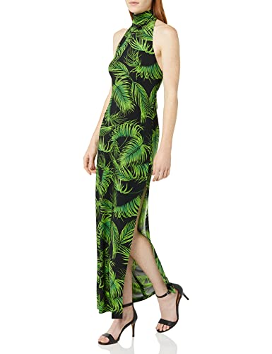 Image of Norma Kamali Women's Halter Turtle Side Slit Gown