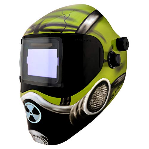 Save Phace Auto Darkening Welding Helmet Gassed Gen E - Ear To Ear Vision Welder Hood Mask With External 4 X 4 Inch Adjustable Adf For Smac/Mig/Tig/Spot - 2 Sensors Solar Powered (3012459) #TOP1