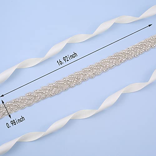 Crystal Wedding Sash Belt with Rhinestone Bridal Belt Handmade Bridesmaid Belts for Dress2