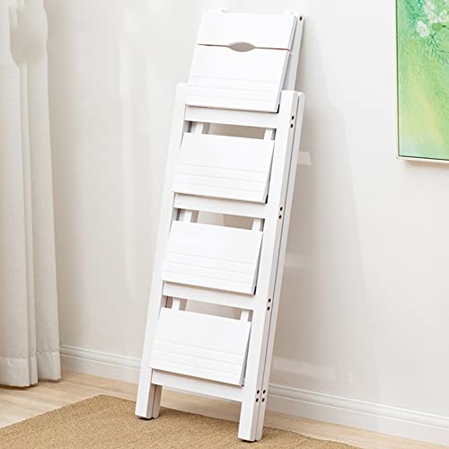 Escabeau pliable en bois massif robuste pour adultes, idéal pour un usage domestique et accès au comptoir, multifonctionnel avec 2/3/4 marches