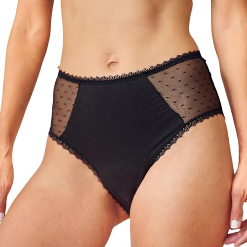 Leakproof Underwear | High-Absorbency Panties for Women | PFA Free | Midrise Fit | 1 Count | Black