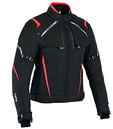 LOVO - Chaqueta Moto Mujer 4 Estaciones Tricapa Corta - Ropa Moto Mujer Alta Protección y Confort - Cazadora Moto Mujer para Verano e Invierno - Estilo Deportivo para Todas las Estaciones