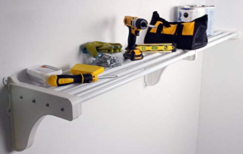 Ez Shelf Diy Expandable Shelf Only (No Hanging Rod)- 29” - 49” -White-Mounts To 1 Sidewall And Backwall With 1 End Bracket-Easy To Install-Strong-Wire Shelving Alternative-Shelf Kit (Ezs-Sw48-1-1) #TOP3