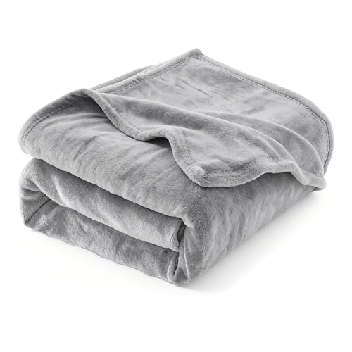 AiTodos® Couverture Polaire 150 x 200 cm, Gris, Plaid Douillet en Microfibre pour Lit Simple ou Canapé, Lavable en Machine, Anti-Boulochage Renforcé, Idéal pour Maison, Bureau, Voyage