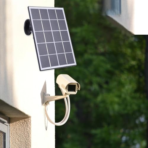 Cargador de panel solar de 10W continuo e impermeable para videotimbre y cámara recargable 4