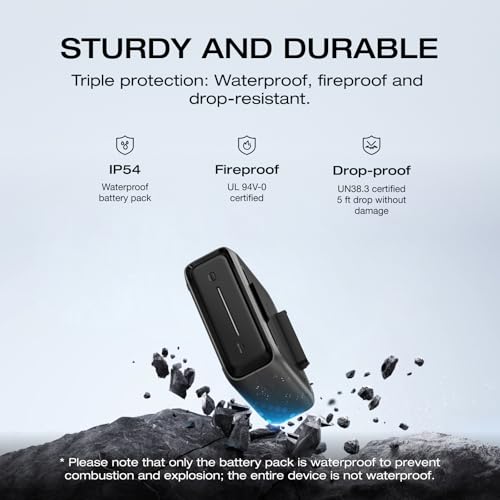 Image of EF ECOFLOW River 3 Plus Portable Power Station Extra Battery EB300, 286Wh Expansion LiFePO4 (LFP) Battery with 10-Year Lifespan, Built-in 140W USB-C Port for Charging /Discharging, Use Independently