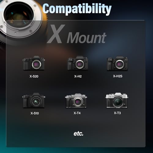 SIRUI Night Walker 55mm Lente de Cine S35/APSC con Enfoque Manual, Lente de Gran Apertura T1.2 para X Cameras, para X-H2/H2S, XT-4, XT-3,X-S10, X-S20 (MS55X-G, X, Gris) - imagen 6