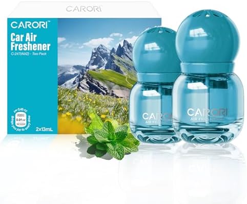 Car Air Freshener Vent Clip, Car Fresheners Long Lasting Scent (13ml x 2 Pack), Up to 180 Days, Air Freshener Deodorizer Odor Eliminator for Auto - Fresh Perfume