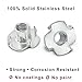 Stainless Steel T-Nuts, 1/4