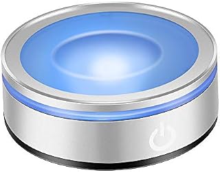 IFOLAINA LED Light Base Multicolor Round Show Stand Display Plate for 3D Crystal