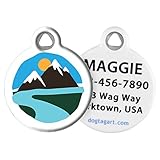 Dog Tag Art Cat or Dog Tag, Personalized Name Tag for Pets, Shout it from The Mountains, Large