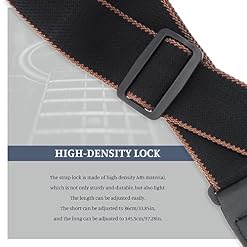 Skyzone Sangle guitare, sangle de guitare acoustique en coton doux avec cuir artificiel Sangle de guitare noire pour… - Les Beatles, Paul McCartney, John Lennon, RIngo Starr, George Harrison Skyzone Sangle guitare, sangle de guitare acoustique en coton doux avec cuir artificiel Sangle de guitare noire pour… – Image 5