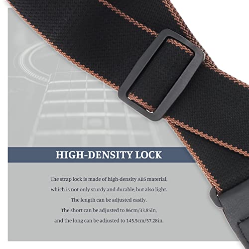 Skyzone Sangle guitare, sangle de guitare acoustique en coton doux avec cuir artificiel Sangle de guitare noire pour… - Les Beatles, Paul McCartney, John Lennon, RIngo Starr, George Harrison Skyzone Sangle guitare, sangle de guitare acoustique en coton doux avec cuir artificiel Sangle de guitare noire pour… – Image 6