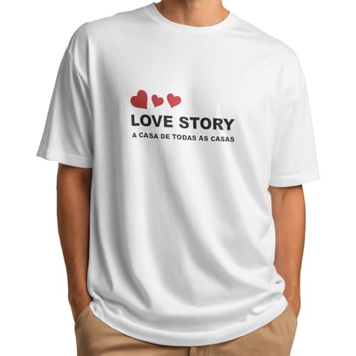 Camiseta Branca Love Story, conhecida como 