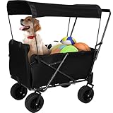 Ampi usi: perfetto per trasportare attrezzi per eventi sportivi, concerti, giardini, parchi, campeggio e altre attività all'aperto. È possibile trasportare facilmente una varietà di oggetti come generi alimentari, attrezzi da giardinaggio, attrezzature sportive, ecc. Suggerimenti: se prevedi di trasportare il tuo animale domestico, assicurati che il tuo animale domestico sia adatto al carrello prima dell'acquisto.