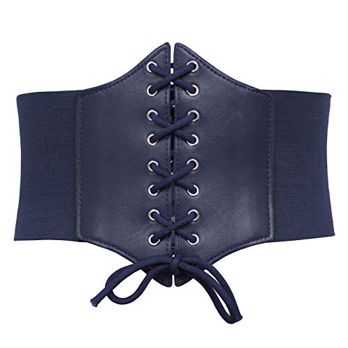 Girls Belts Novelty Vintage Gift For Girlfriend(2Xl,Black + Navy Blue) #TOP2