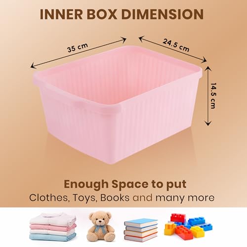 Image of JD Fresh 2 Tier Rolling Drawer Storage Organizer /Plastic Modular Chest of Drawers /Sliding Storage Rack for Clothes with Wheels /Multipurpose Drawer Cabinet for Living Room /Kids Room /Office (Multicolor)