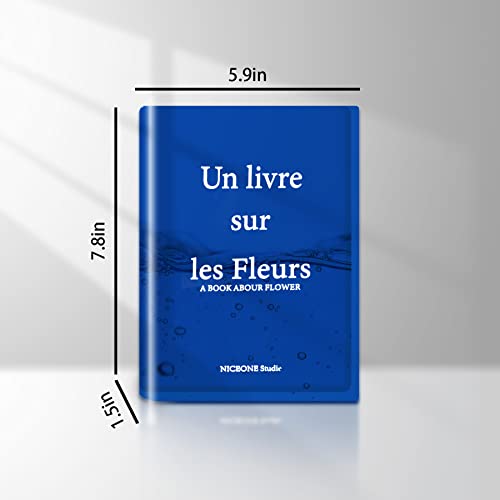 Book Case Vase, Acrylic Book Vase For Flowers, Transparent Blue Vase For Decor Cultural Flavor Decorative Acrylic Pmma Clear Vase, Vases For Home/Bedroom/Office Accent #TOP3