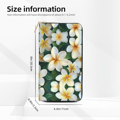 Cartera de mano versatil larga portamoviles con diseno de flores 3