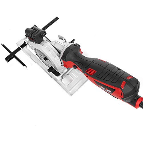 XtremepowerUS Electric Circular Saw Compact Saw with 6 Saw Blade (4-1/2