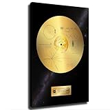Voyager Golden Record Poster Modern Aesthetic Picture Wall Art Home Office Decoration Painting Holiday Gift (08Γ12inch-Unframed)