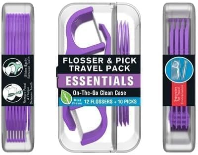 Reachs Flossers and Floss Picks Travel Pack On The Go Case 12 Mint Flossers 10 Floss Picks 2