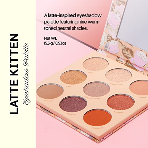 Winky Lux Latte Kitten Eyeshadow Palette, 9 Matte, Satin & Shimmer Eyeshadow Shades, Doubles As Face Highlighter #TOP1