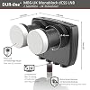 DUR-line 6° Monoblock Unicable LNB - Astra 19,2°E + Hotbird 13°E - 24 Teilnehmer & 2 Satelliten (MB6-UK) - Doppel-LNC mit Einkabelfunktion - Full HD, 4K, 8K, 3D - Wetterfest + Mobilfunk-Abschirmung #2