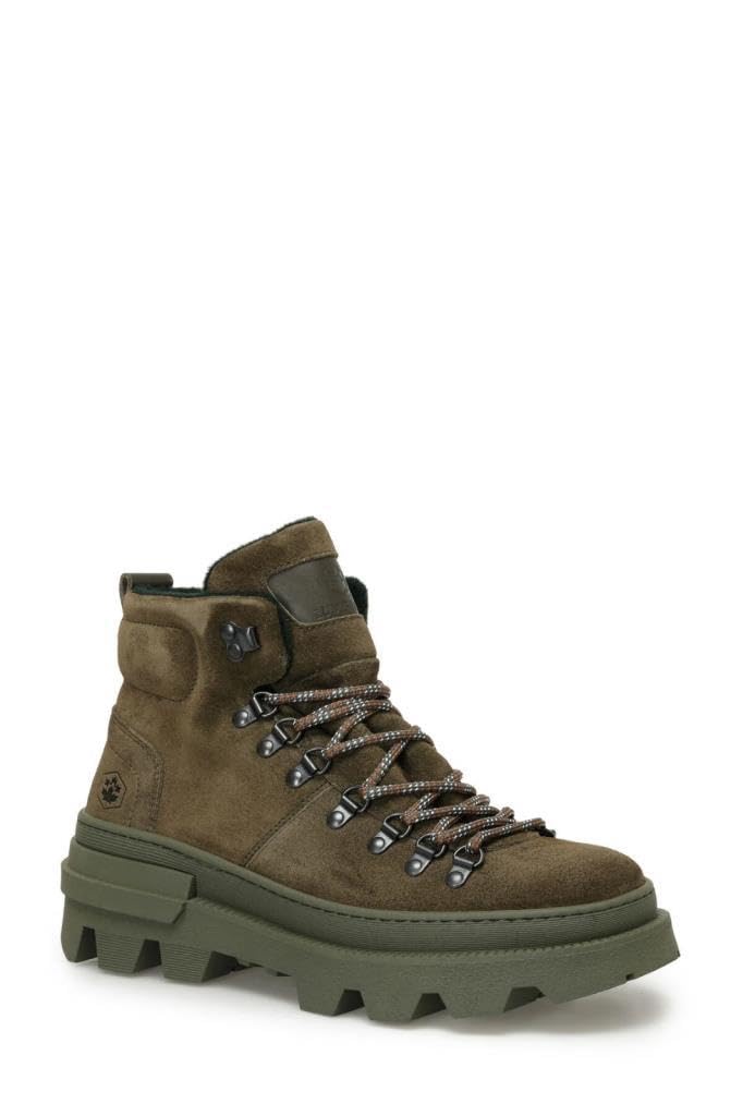 LUMBERJACK BRUNELLPO 3PR HAKİ SÜET DERİ COMFORT CASUAL TARZ ERKEK BOT HAKİ 40