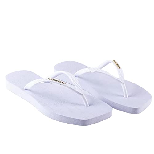 Sandálias Coca-Cola, Square Sandal II, Feminino, Branco/Branco, 36