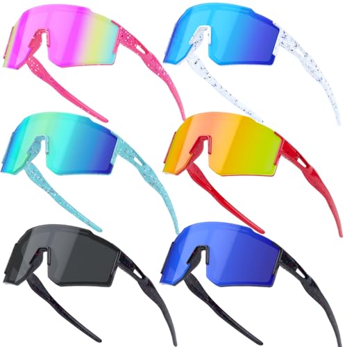 tumwick 6PACK Baseball Sunglasses for boys girls,Kids Sunglasses...