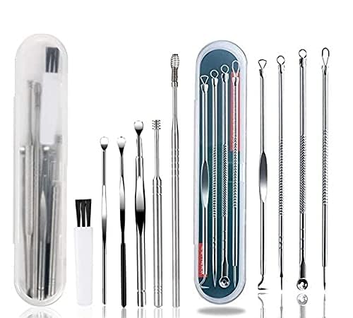 Komoko 6 Pcs ear cleansing tool set black head remover kit