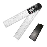 OLI Digital Angle Finder 360 Degree Protractor 7 inch/390 mm Stainless Steel Ruler with LCD Display SX09