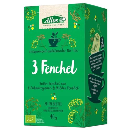 Allos - 3 Fenchel Tee bio - 40 g - 4er Pack