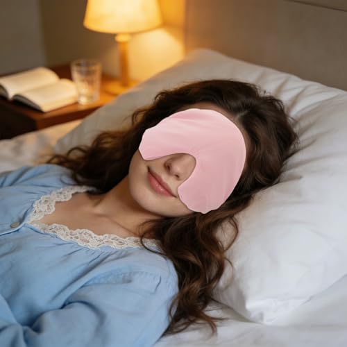 Masque de sommeil lesté lavande rose occultant contre le stress - 6
