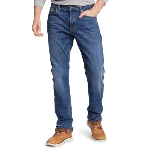 Eddie Bauer Men's Field Flex Flannel-Lined Straight Jeans
