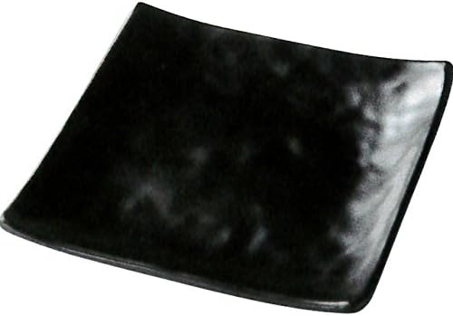リム正角プレート 黒サビ絞りマット【3サイズ】（14cm-23.5cm） 福井クラフト 3-1231-7 15.1ひねり四方上皿 黒マット