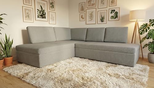 Opiniones y reviews de Salas Esquineras Pequeñas que Puedes Comprar On-line. 43 Sala Esquinera Modular León en L, 2 Piezas, 5 Plazas, Tapiz Linato, Incluye 5 Cojines, Armada, para Sala/Departamento Lase (Gris Oscuro)