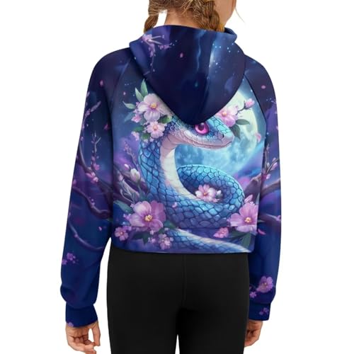 WELLFLYHOM Girls' Hoodies 5-14T Long Sleeve Sweatshirts Half Zipper Pullover Crop Tops Graphic Fall Clothes2