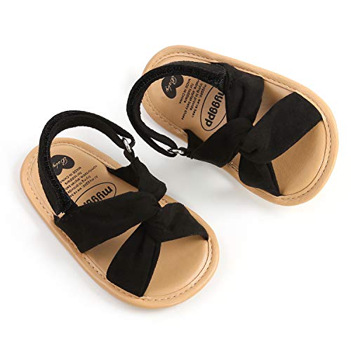 SOFMUO Baby Girls Sandals Premium Soft Sole Infant Indoor Flat Newborn Slippers Lightweight Comfort Toddler Summer Princess Dress Shoes4